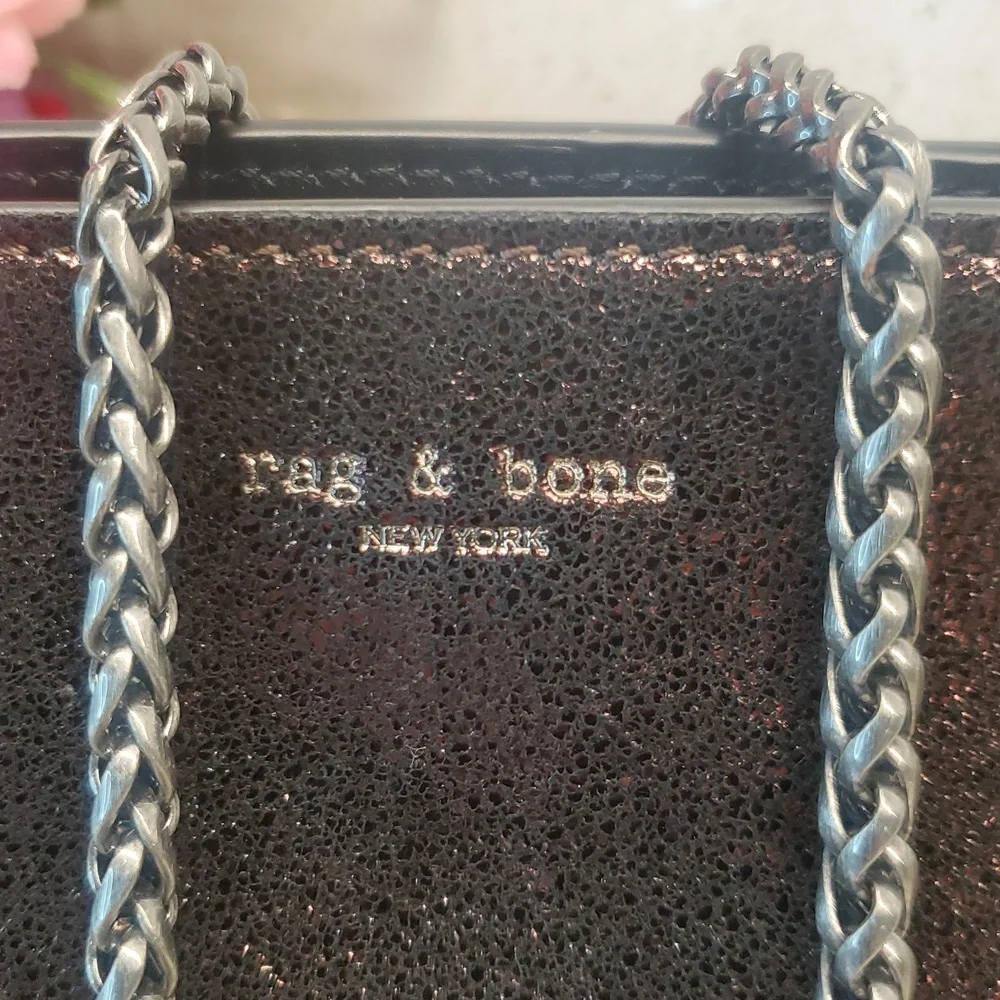 RAG & BONE Copper Mini Compass plum/black leather Crossbody